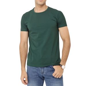 เสื้อยืดคอกลมสีพื้นสำหรับผู้ชาย แขนสั้น สวมใส่สบาย น้ำหนักเบา ระบายอากาศได้ดี เหมาะสำหรับใส่ทุกวัน - Product Image 3