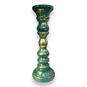Acacia Wood Rustic <b>Candle</b> Holder Set - Handcrafted Jodhpur Design Wholesale - Product Image 2