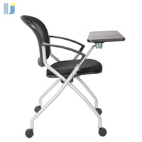 Chaise d'entraînement moderne en acier avec tablette d'écriture pliable pour conférences, hôpitaux et réunions