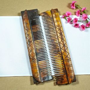 Peigne à barbe artisanal de 5 pouces en os de buffle naturel, peigne à dents larges pour hommes, peigne de luxe pour barbe et cheveux, style viking - Product Image 5