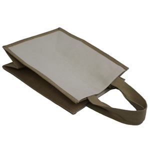 Bolsa de Compras Reutilizable de Alta Calidad, Ecológica, de Yute y Lona, con Asas de Algodón, Impermeable, Promocional - Product Image 4