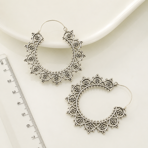 Pendientes de Aro Chapados en Oro para Mujer, Diseño Floral Vintage, Joyería para Fiesta - Product Image 6
