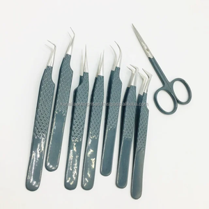 Pinzas Profesionales Antimagnéticas de Acero Inoxidable para Extensión de Pestañas, Punta Suave de Precisión, Juego de Pinzas con Logotipo Personalizado, Competitivo - Product Image 2