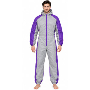 Combinaison de travail jetable, combinaison de protection non tissée intégrale avec capuche et fermeture éclair pour la construction et la peinture - Product Image 4