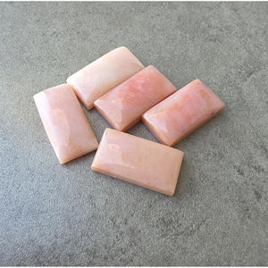 Opale rose AAA+ de grande taille en forme de rectangle, cabochon à dos plat, pierres précieuses calibrées en gros - Product Image 4