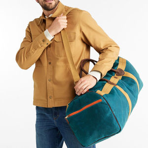 Sac de sport unisexe léger en cuir véritable, pliable, durable, de haute qualité, avec fermeture éclair, grande capacité, fabriqué au Pakistan - Product Image 6