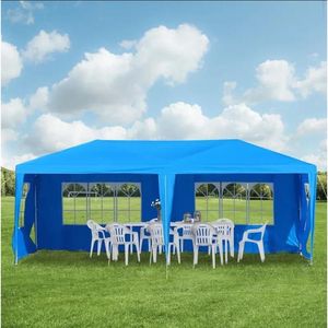 Grande 10 'X 20' blu Gazebo baldacchino tenda per feste con 4 pareti laterali rimovibili per finestre per matrimoni ed eventi all'aperto - Product Image 1