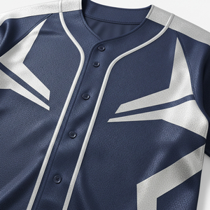 Maillot de baseball personnalisé brodé de haute qualité, vierge, avec patch sublimé, à boutons, pour équipe, uniformes lourds - Product Image 6