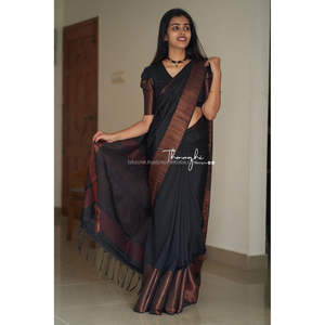 HERMOSO RICO PALLU & JACQUARD TRABAJO EN TODO EL SAREE - Product Image 1