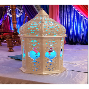 Lámparas Decorativas Marroquíes Iluminadas de FRP para Bodas, Lámparas Blancas de FRP para Decoración de Bodas, Lámpara Marroquí de Diseño para Decoración de Bodas en el Reino Unido - Product Image 1