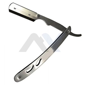 Premium Stainless Steel Professional Barber Straight Edge Razor Kit with 100 <b>Single</b> Edge Blades Classic Folding Shaving Razor - Product Image 1