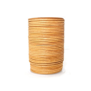 Cordones de cuero de Color Natural de 2,5mm de moda para fabricación de joyas Precio al por mayor de fábrica para trabajos artesanales y Al - Product Image 3