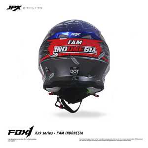 El casco JPX Fox1 Motif X 39 Supermoto Cross ofrece una protección superior y un estilo audaz para la mejor experiencia de motocross. - Product Image 2