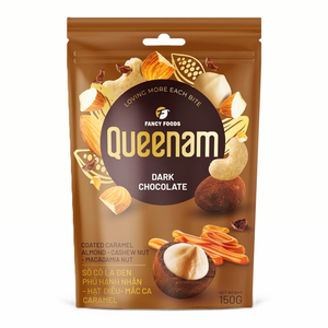 Prix Spécial Usine Fournisseur HALAL OEM/ODM Dragées en Chocolat Noir enrobées de Caramel, Amandes, Noix de Cajou et Noix de Macadamia 150G - Product Image 1