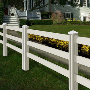 Clôture pour chevaux en vinyle PVC à 3 rails, clôture de ranch en vinyle blanc, portails treillis, clôture de paddock pour chevaux, clôture de ferme - Product Image 3