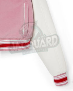 Chaqueta Varsity Corta de Algodón Liso Personalizada de Alta Calidad para Mujer, Modelo 2026, Ropa Casual de Moda - Product Image 3