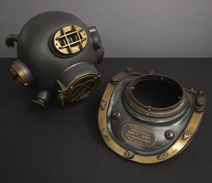Réplica de Casco de Buceo de la Marina Estadounidense Mark V de 18 Pulgadas, Casco de Buceo de Acero y Aluminio para Aguas Profundas, Decoración Náutica Marítima - Product Image 3