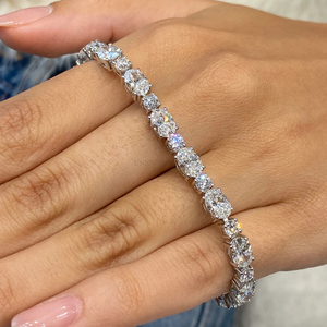 IGI Certified Round Brilliant Lab Grown Diamond Tennis Bracelet 10K 14K 18K Yellow White <b>Rose</b> <b>Gold</b> Luxury Bridal Jewelry - Product Image 4