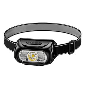Linterna Frontal Multimodo con Sensor de Luz Roja Lateral Cálida, Recargable por USB, Incluye Cable, Equipo Portátil para Actividades Nocturnas en Múltiples Escenarios - Product Image 1