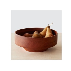 Bol en bois rustique fait main pour servir salades, fruits, riz, pâtes, pain et autres encas à la maison et en cuisine - Product Image 1