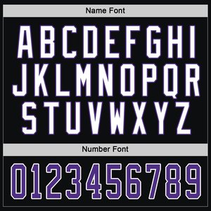 Design Your Own Hockey Jersey Long Sleeve Team Uniform With V-neck Collar Black & Purple Stripes Personalized Wholesale - Product Image 5