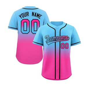 Maillot de baseball court coupe classique léger et respirant UPF 50+ anti-UV grande taille 100 % polyester personnalisable avec numéro d'équipe - Product Image 6