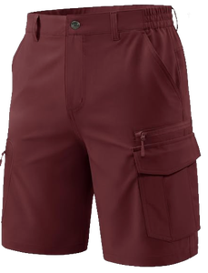 Men's 9 Inch Solid <b>Cargo</b> Shorts Quick Dry Lightweight Breathable Outdoor <b>Work</b> Fishing Formal with 7 Pockets Custom OEM Wholesale - Product Image 3