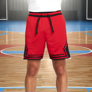 Shorts de basketball personnalisés pour hommes 100 % polyester, respirants, séchage rapide, antibactériens, design estival, poches latérales, cordon de serrage, taille plus - Product Image 1