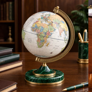 Coffret Cadeau d'Entreprise en Pierre de Malachite - Cadeau d'Affaires Artisanal de Haute Qualité avec Logo Personnalisé, Design Moderne et Luxe Léger, Vert - Product Image 1