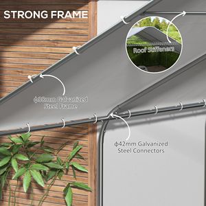 Tenda Carport Portatile 19FT X 19.5FT con Copertura Anti-UV per Auto, Camion, Barca - Semplice ed Elegante in Policarbonato - Product Image 5