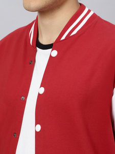 Veste en polaire respirante et écologique de haute qualité pour hommes, style universitaire, avec capuche et col montant, en polyester épais, pour le baseball, vente en gros - Product Image 6