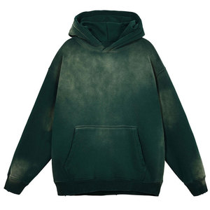 100% Cotton <b>Pullover</b> Hoodie Custom <b>Men's</b> Acid Wash Solid Heavyweight Winter Eco Friendly Sun Faded Streetwear Hoodie - Product Image 2