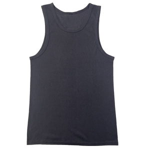 Débardeur sans manches pour homme, couleur unie blanche, col rond, tissé, décontracté, sportif, 100% polyester - Product Image 6