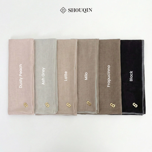 Shouqin Nala Elegant <b>Square</b> No Logo Basic Voal Scarf Laser Cut Muslim Women Headwear <b>Hijab</b> Wedding Wholesale - Product Image 2