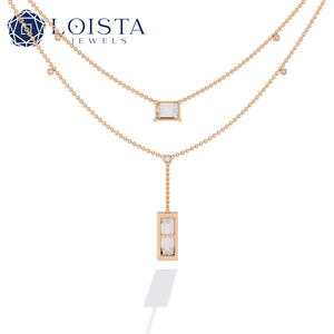 Collier pendentif en diamant rond brillant cultivé en laboratoire certifié IGI VVS pour femmes, personnalisable en or 10K, 14K, 18K, pendentif solitaire avec chaîne - Product Image 2
