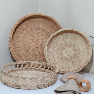 Bandeja de Servir de Ratán Natural Tejida a Mano, de la Mejor Calidad, para Decoración del Hogar y Cocina, Bandeja Organizadora de Almacenamiento - Product Image 1