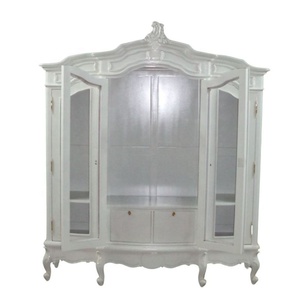 Armoire Rococo Armoire Française Quatre Portes Avec Miroir Placard En Bois Pour Reproduction Antique Hôtel Maison Et Chambre Meubles - Product Image 5