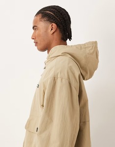Men's Hooded Windbreaker <b>Jacket</b> Solid Color Zipper Closure Sporty Casual Outdoor Wear Spring Polyester Material - Product Image 6