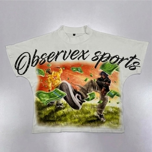 T-shirt à manches courtes pour homme en coton 100% OEM, écologique, respirant, anti-rides, séchage rapide, col rond, coupe classique, impression personnalisée - Product Image 1