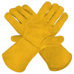 ถุงมือเชื่อมหนังวัวแท้แบบหนาพิเศษ ถุงมือป้องกันส่วนบุคคล ป้องกันเปลวไฟ ป้องกันประกายไฟ - Product Image 2