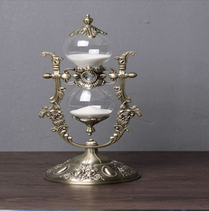 Ensemble d'horloges en céramique vintage or et vert sarcelle avec bougeoirs à piliers assortis. Disponible aux prix de gros. - Product Image 2