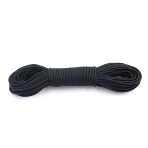 Black 4mm Paracord Rope 550 Type Nylon Utility <b>Cord</b> for Camping, Survival, Craft and DIY Use - Product Image 1