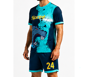 Ensemble de maillots de football personnalisés de haute qualité 2022, 100% polyester, impression par transfert thermique, technologie de découpe automatisée, logo personnalisé, équipe - Product Image 4