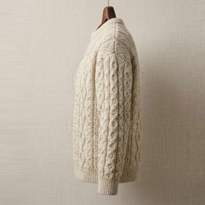 Pull en coton doux tricoté, mode hiver, confortable, respirant, logo frontal, léger et chaud - Product Image 2