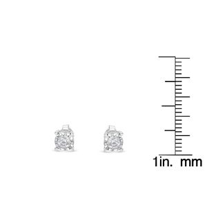 Orecchini a lobo con diamanti incolore taglio brillante da 0,5 carati, in argento sterling 925 con incastonatura Miracle (colore H-I, purezza I2-I3) - Product Image 6