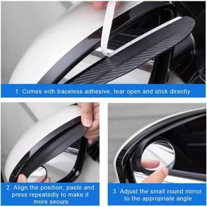 2 rétroviseurs convexes HD sans cadre pour voiture, vision grand angle 3x plus large pour angles morts, protection anti-pluie, nouveau modèle 2022 - Product Image 4