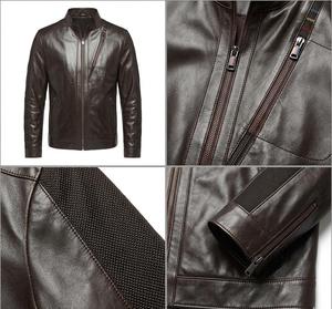 Chaqueta de Cuero Casual de Invierno para Hombre con Cuello Alto y Cierre de Cremallera, Impermeable, Moderna y de Alta Calidad para Exteriores - Product Image 5