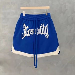 Custom Polyester Basketball Shorts Plain Design Double <b>Layer</b> Comfortable Breathable Quick Dry <b>Mid</b> Waist Drawstring Shorts - Product Image 6