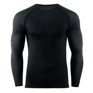 Rashguards pour hommes cousus à la machine, style sportif athlétique, vêtements de sport d'extérieur, rashguard à bas prix - Product Image 1