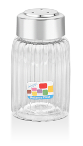 Salière en plastique transparent avec couvercle argenté, résistante à la poussière, pour herbes et épices - Product Image 3